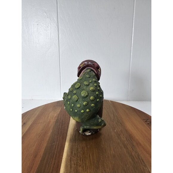 Vintage 90s Pete Apsit Frog in Bonnet sitting on a bucket of flies See Pics - Picture 4 of 9